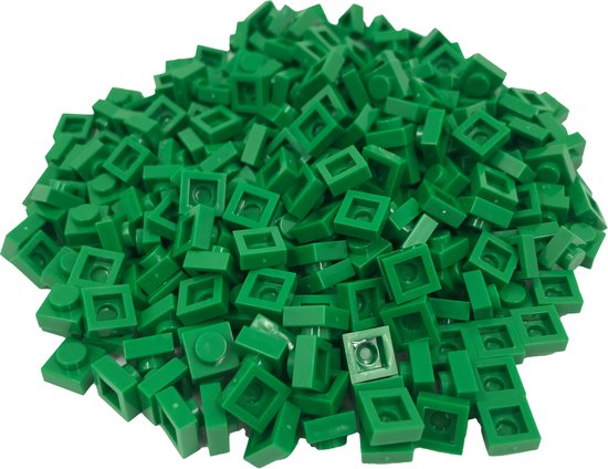 400 Bouwstenen 1x1 plate | Groen | Compatibel met Lego Classic | Keuze uit vele kleuren | SmallBricks