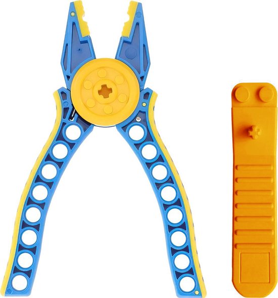 Ainy - Bouwblokken Knijptang & Elementensplitser Blauw-geel / Brick Separator tang technic creator | Classic technisch speelgoed gereedschap tang voor bouwmodel en bouwsets geschikt voor Mould King of Lego stenen | toolset / toolkit