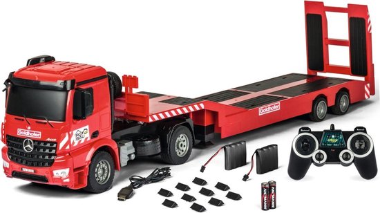 RC vrachtwagen C907307 CARSON MB Arocs Goldhofer 2.4GHz | RC Truck met rij-oplegger RTR 1/20