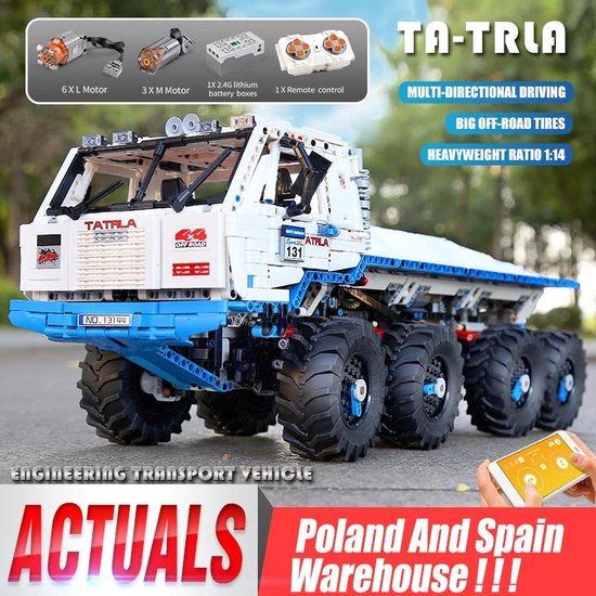 ONDAM - Bestuurbare Auto - RC Auto - Vrachtwagen - Off Road Truck - 8X8