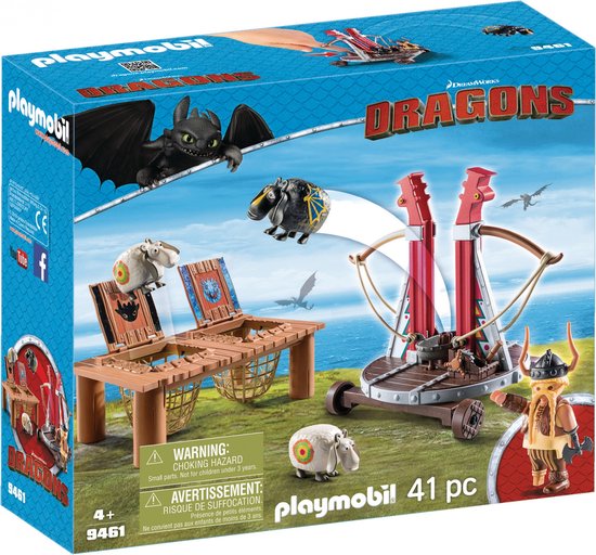 PLAYMOBIL Dragons Rochel met schapenslingeraar - 9461