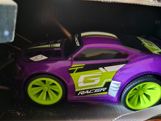 Playtive Glow race Auto - Met 3 Licht- en Geluidseffecten - Terugtrekmechanisme - Op batterijen - Paarse auto