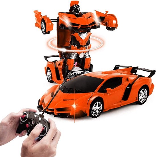 M.T.C © RC Transformer ROBOT auto Lamborghini bestuurbare ORANJE