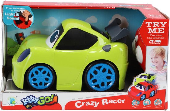 Overige Merken Kiddygo Rc Crazy Racer Sport Auto 19 Cm + Licht En Geluid Geel