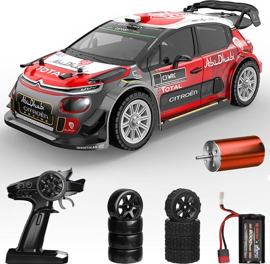 MJX Hyper Go 14303 Brushless Motor - Snelle RC Rally Auto - RC Drift Voertuig Volwassenen - Radiografisch Bestuurbare Racewagen - Citroen C3 WRC