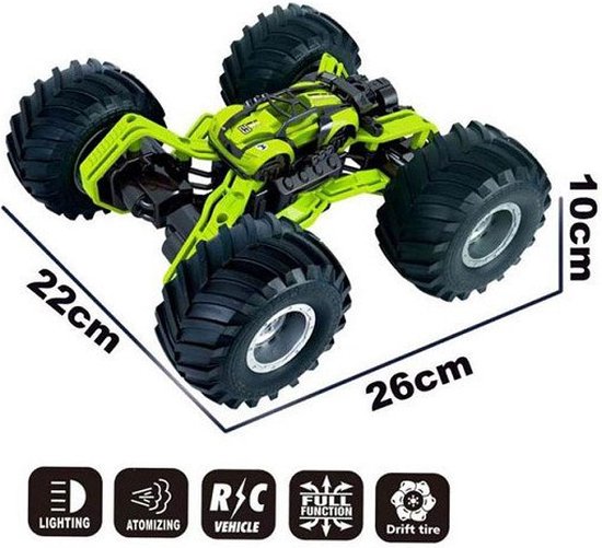 RC Race Monstertruck met Rookfunctie - Groen