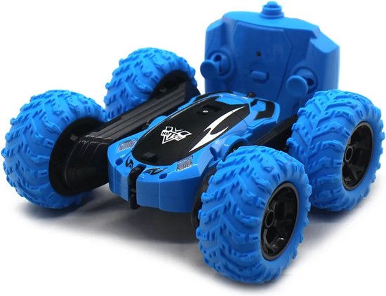 DrPhonDrPhone AmphiX2 - 1:22 Bestuurbare Stunt Auto - Lange Accu - 4 Wiel Aandrijving - Race Auto Afstandbestuurbaar - 2,4 GHZ - Voor Jongens en Meisjes – Blauw