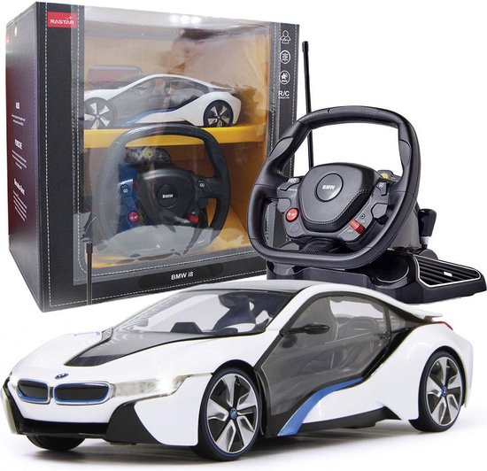 Rastar Auto Rc Bmw I8 Junior 30 Cm Wit/zwart 2-delig