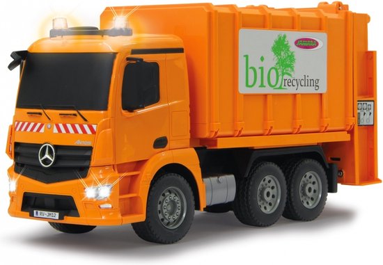 1:20 Jamara 405079 RC Vuilniswagen Mercedes-Benz Antos Truck - Oranje - 2,4GHz RC Model Kant en Klaar