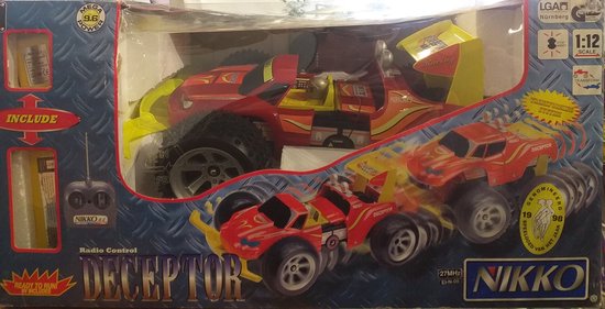 Nikko Deceptor RC Radio Control Car - Pick up to buggy - radiografisch bestuurbare auto - Scale 1:12 - Vintage 1990's