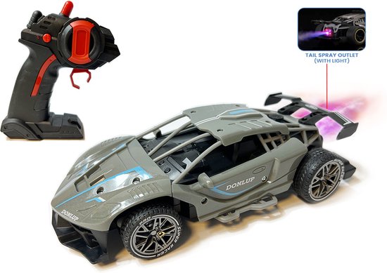 Rc race Car with Spray - radiografisch bestuurbare auto - 1:18 - oplaadbaar - 2.4GHZ