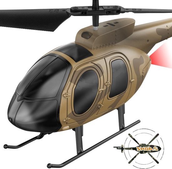 afstandsbestuurbare helikopter - camouflage militair RC vliegtuigen met gyro - 3 kanalen - geplaatst hoogte - indoor RC helicopter - speelgoed geschenken - jongens jongeren volwassenen - luchtvaartliefhebbers. RC vliegtuig