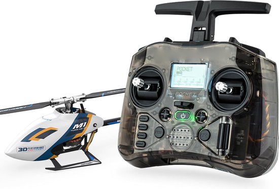 Mini 3D RC Helicopter met Dual Brushless Motors - 6 Kanaals RTF Helikopter voor Volwassenen - Directe Aandrijving - Pocket Afstandsbediening - Radiografisch Vliegtuig - Vliegplezier voor Buiten en Binnen