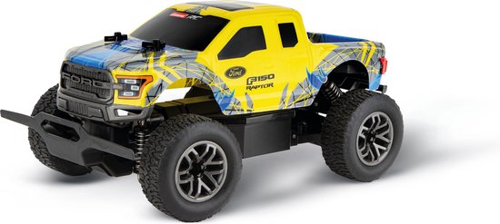 1:18 Carrera RC Auto Ford F-150 Raptor - y/b D/P - Geel - 2,4GHz RC Model Kant en Klaar