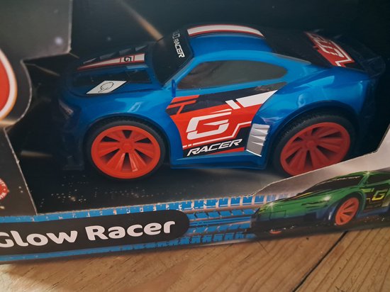 Playtive Glow Race auto - Met 3 licht- en geluidseffecten - Terugtrekmechanisme - op batterijen - Blauwe auto