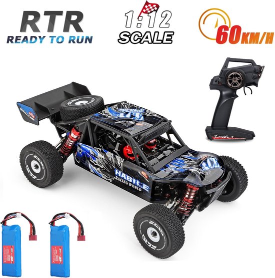 Wltoys 124018 Snelle RC Auto met 2 Accu's - RC Voertuig Volwassenen - Off Road Buggy - Radiografisch Bestuurbare Terreinwagen - RC Car