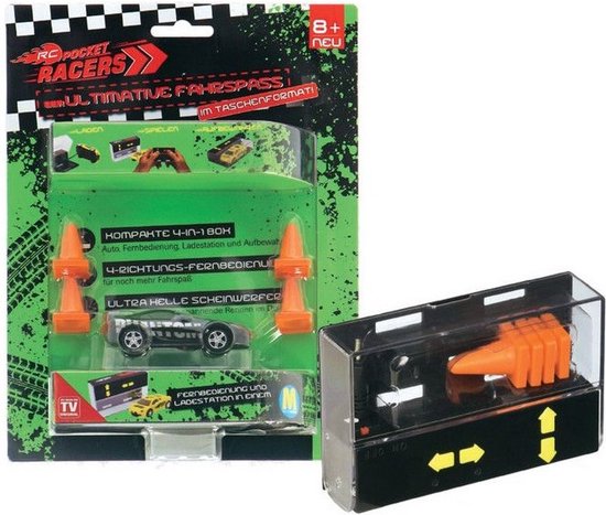 RC Pocket Racers - Zwart - Radiografische mini voertuig