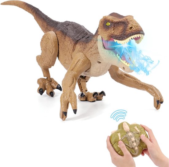 "Afstandsbediening Dino Cadeau Voor Kinderen - RC T-rex Dinosaurussen Speelgoed - Elektrisch Kerst - Verjaardag - Prehistorische"