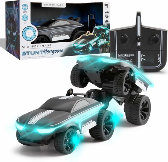 Sharper Image RC Mongoose bestuurbare stunt auto  - Met LED oplichtende behuizing en koplampen