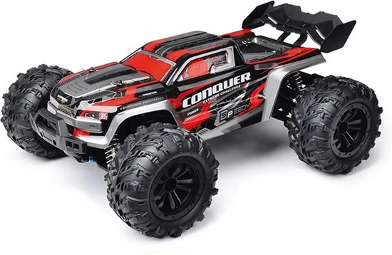 Bestuurbare auto 1:16 Schaal - Hoge Snelheid 50 Km/h - Ideaal voor Volwassenen en Kinderen - 2.4G Afstandsbediening - 4WD Off-Road Monster Truck - Buiten - RC Auto - Rc Truck - Rood