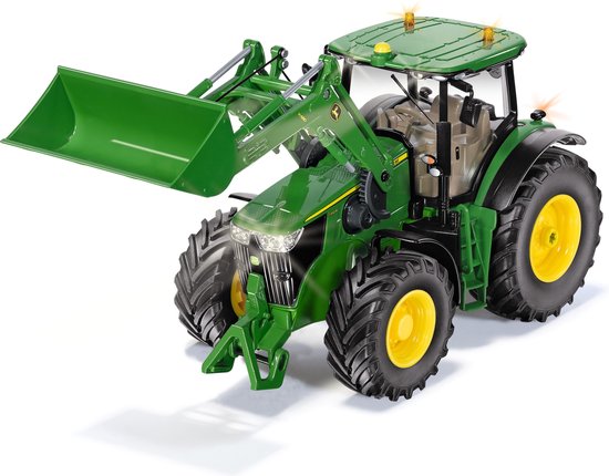 Siku Control op afstand bestuurbare John Deere 7310R tractor met voorlader en Bluetooth afstandsbediening