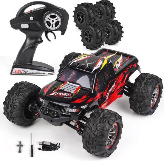 Radiografisch bestuurde off-road drift auto 1/10 - 45 km/u 4X4 monster truck met afstandsbediening