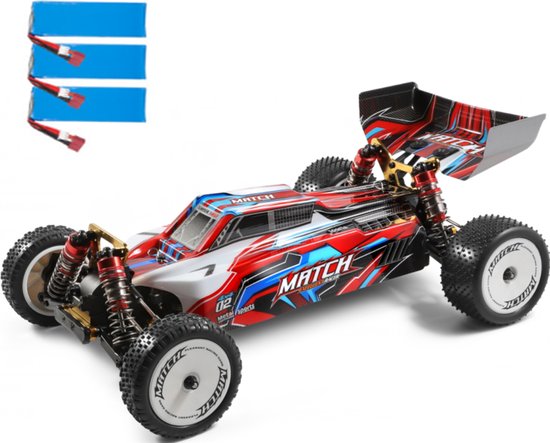 Wltoys 104001 Snelle RC Auto - 3 Accus - RC Voertuig Volwassenen - Off Road Buggy - Radiografisch Bestuurbare Racewagen - 1:10 Schaal