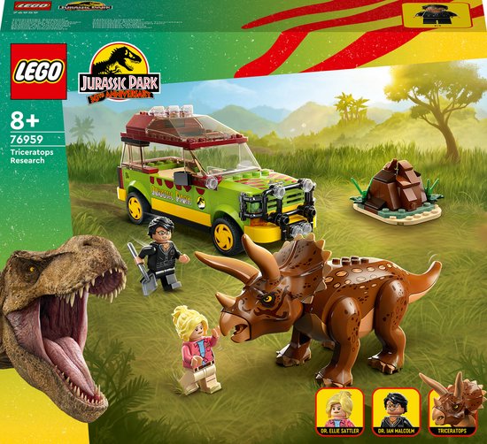 LEGO Jurassic World Jurassic Park Triceratops onderzoek Dinosaurus Speelgoed - 76959