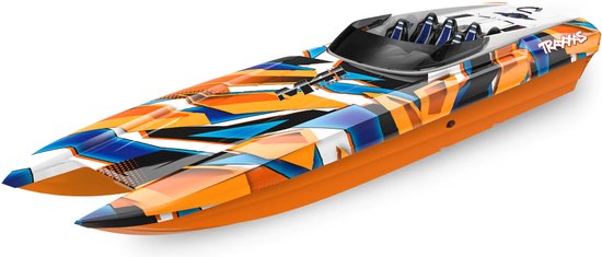 TRAXXAS DCB M41 CATAMARAN RACE BOAT TQI TSM, ORANGE 2022