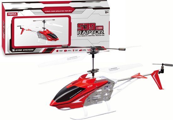 Bestuurbare helikopter - S39-1 SYMA - 30x15x25cm - rood