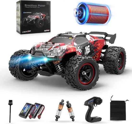 RC Auto – Bestuurbare Auto – Race Auto Afstandbestuurbaar – Voor Buiten – Met Accu – Jongens & Meisjes – 60 km/u – Afstandsbediening – 1:18 – Rood