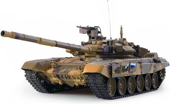 RC tank 23087 Russische T-90 2.4 GHZ 1:16 met rook en geluid IR/BB V6.0 in luxe kist