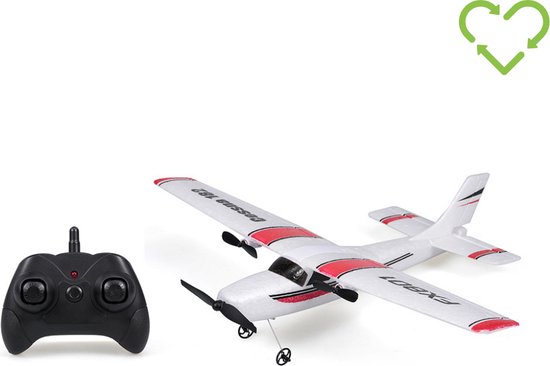 Thuys - RC Vliegtuig - Radio Grafisch Vliegtuig Volwassenen/Kinderen - Cessna 182 Model Origineel - Wit - 2.4G