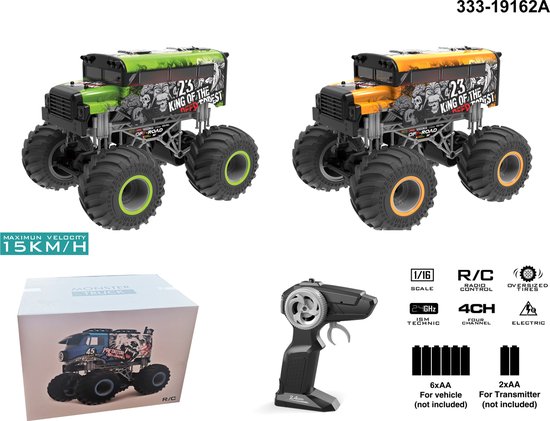 CRAZON R/C telegeleide truck big wheels 1/16 2.4ghz