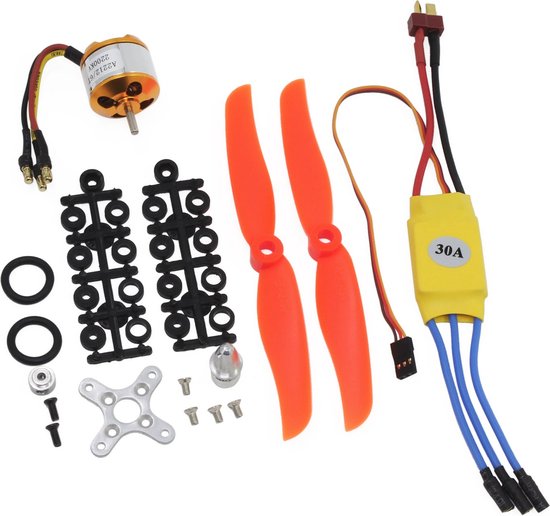 Borstelloze Motor met ESC Set en Propeller Kit voor RC Vliegtuig, Quadcopter en Helikopter