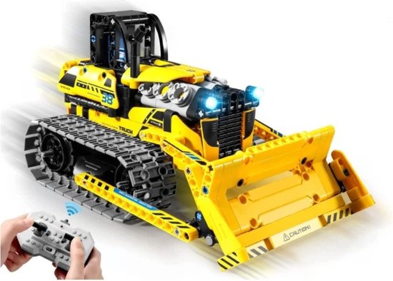 Hogokids 3 In 1 RC Auto - RC Auto - RC Kiepwagen - RC Race Auto - RC Buldozer - Afstand Bestuurbare Auto - Bouwstenen - Speelgoed Voor Jongens En Meistes - App Bediening - Meer Dan 20 Meter Bereik - Ideaal Als Cadeau