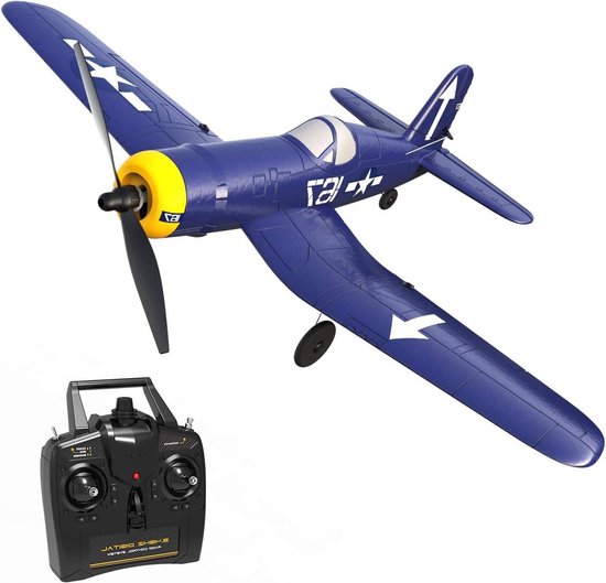 4CH op afstand bestuurd vliegtuig 24 GHz RTF voor beginners - kinderen en volwassenen - speelgoed met USB-opladen - F4U Corsair 761-8 RC vliegtuig