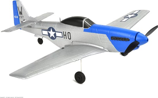 EZ-Wings - Mini P-51 Mustang - RTF - 450mm - 1+1 Li-Po Battery - USB Charger