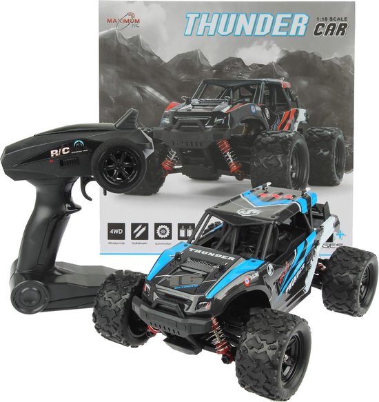 RC Monster Truck 4WD - Snelheid tot 36 km/h - Op afstand bestuurbare auto met Uitwisselbare Reserveonderdelen