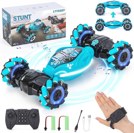 Off-road RC Auto met 360° Flips voor Kinderen - Dubbelzijdig Roterend en Licht Effect