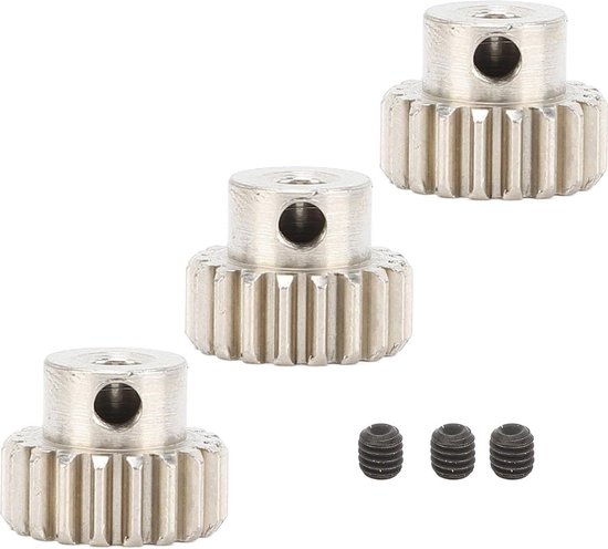 Metalen Tandwielen M0.6 Module 3 Stuks - Met Stelschroeven - 31.75mm Gatdiameter - Geschikt voor RC Auto's - 1/10 Schaal - 19 Tanden