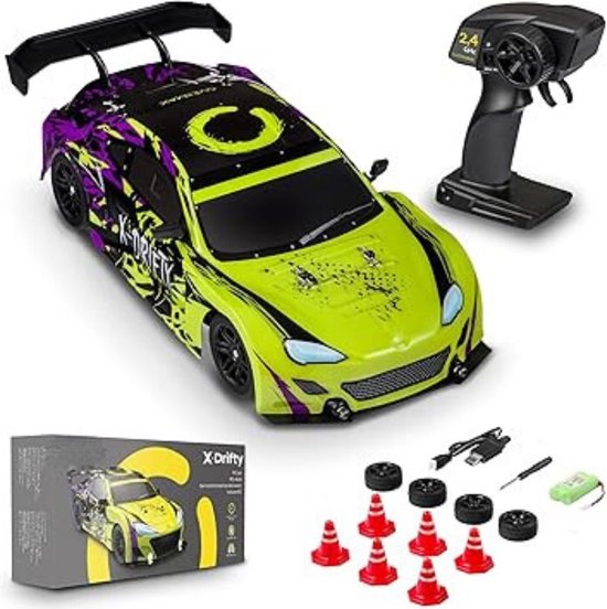 DD® - Rc Drift Car - Rc Car - Afstandbestuurbare Auto - 8x30x12cm - Veelkleurig