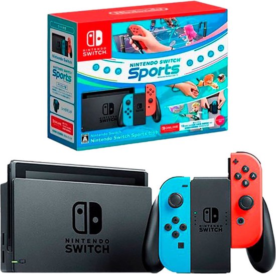 Nintendo Switch Voordeelbundel - Nintendo Switch Sports game + 3 maanden Online Lidmaatschap - Blauw/Rood