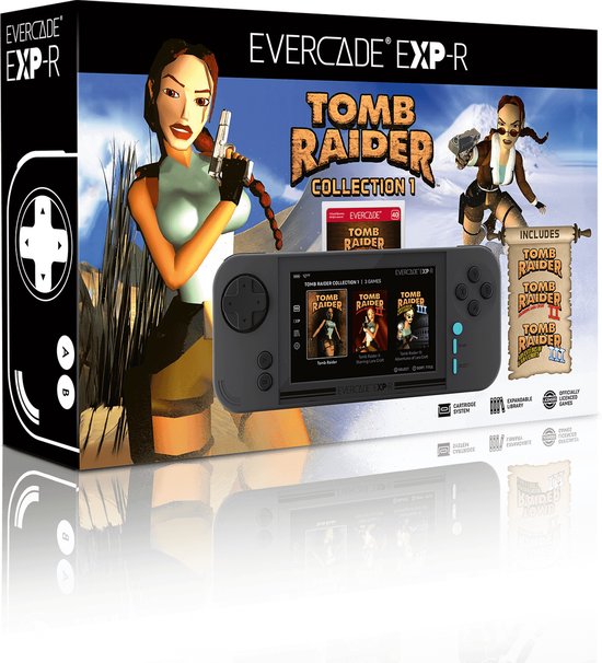 Evercade - EXP-R handheld - inclusief Tomb Raider cartridge