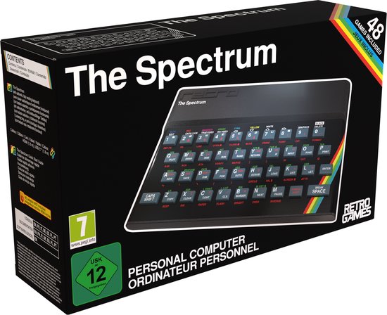 The Specrum - Retro 48 Ingebouwde Games - Zwart