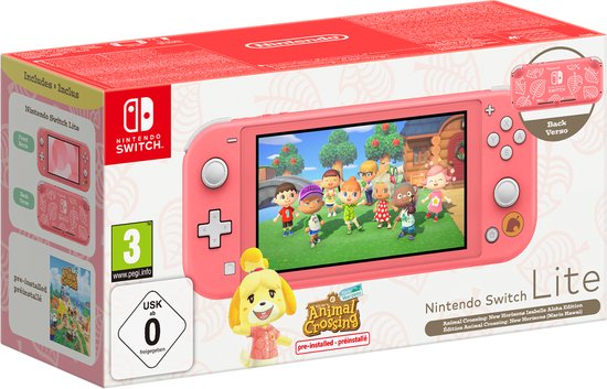 Nintendo Switch Lite - Animal Crossing: New Horizons Bundel - Roze