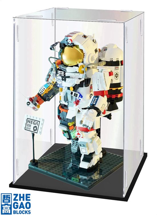 Zhe Gao Icons Astronaut Star Ruimtevaarder + Technisch Display Box + Ruimte hond 3 in 1 | Nasa Space Wars Expert Defender Artemis | Classic Creator STEM speelgoed | Technic robot bouwpakket | 1434 bouwstenen (compatibel met Mould King of Lego stenen)