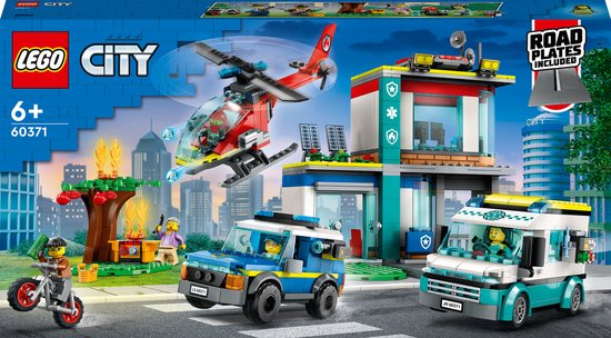 LEGO City Hoofdkwartier van hulpdienstvoertuigen Set - 60371