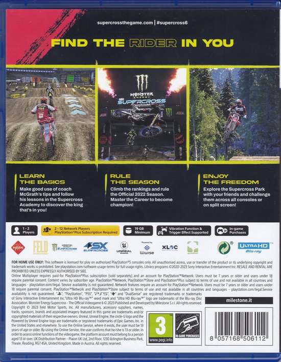 Monster Energy: Supercross 6 - The Official Videogame (PS5)