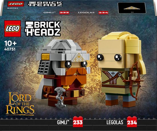 LEGO Lord of the Rings Brickheadz 40751 - Legolas en Gimli™